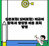 실손보험(실비보험) 비급여 항목과 병원별 비용 조회 방법