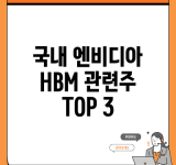 국내 엔비디아 HBM 관련주 TOP 3