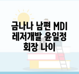 금나나 남편 MDI 레저개발 윤일정 회장 나이