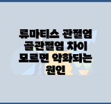 류마티스 관절염 골관절염 차이 모르면 악화되는 원인