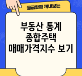 부동산 통계 종합주택 매매가격지수 보기