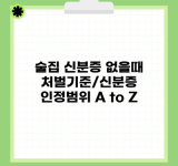 술집 신분증 없을때 처벌기준/신분증 인정범위 A to Z