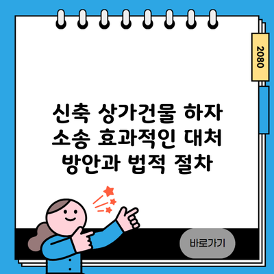 신축 상가건물 하자 소송 효과적인 대처 방안과 법적 절차