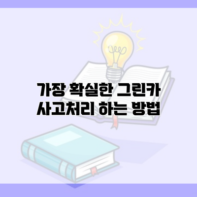 가장 확실한 그린카 사고처리 하는 방법