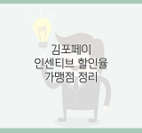 김포페이 인센티브 할인율 가맹점 정리