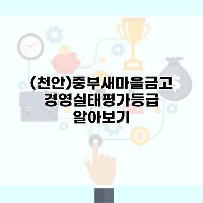 (천안)중부새마을금고 경영실태평가등급 알아보기