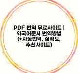 PDF 번역 무료사이트 | 외국어문서 번역방법 (+자동번역, 정확도, 추천사이트)