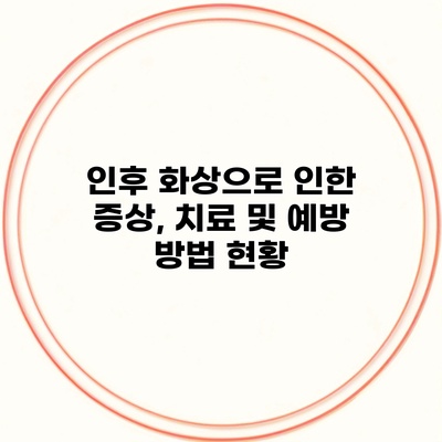 인후 화상으로 인한 증상, 치료 및 예방 방법 현황