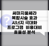 써마지울쎄라 복합시술 효과 | 시너지 극대화 프로그램 | 비용대비 효율성 분석