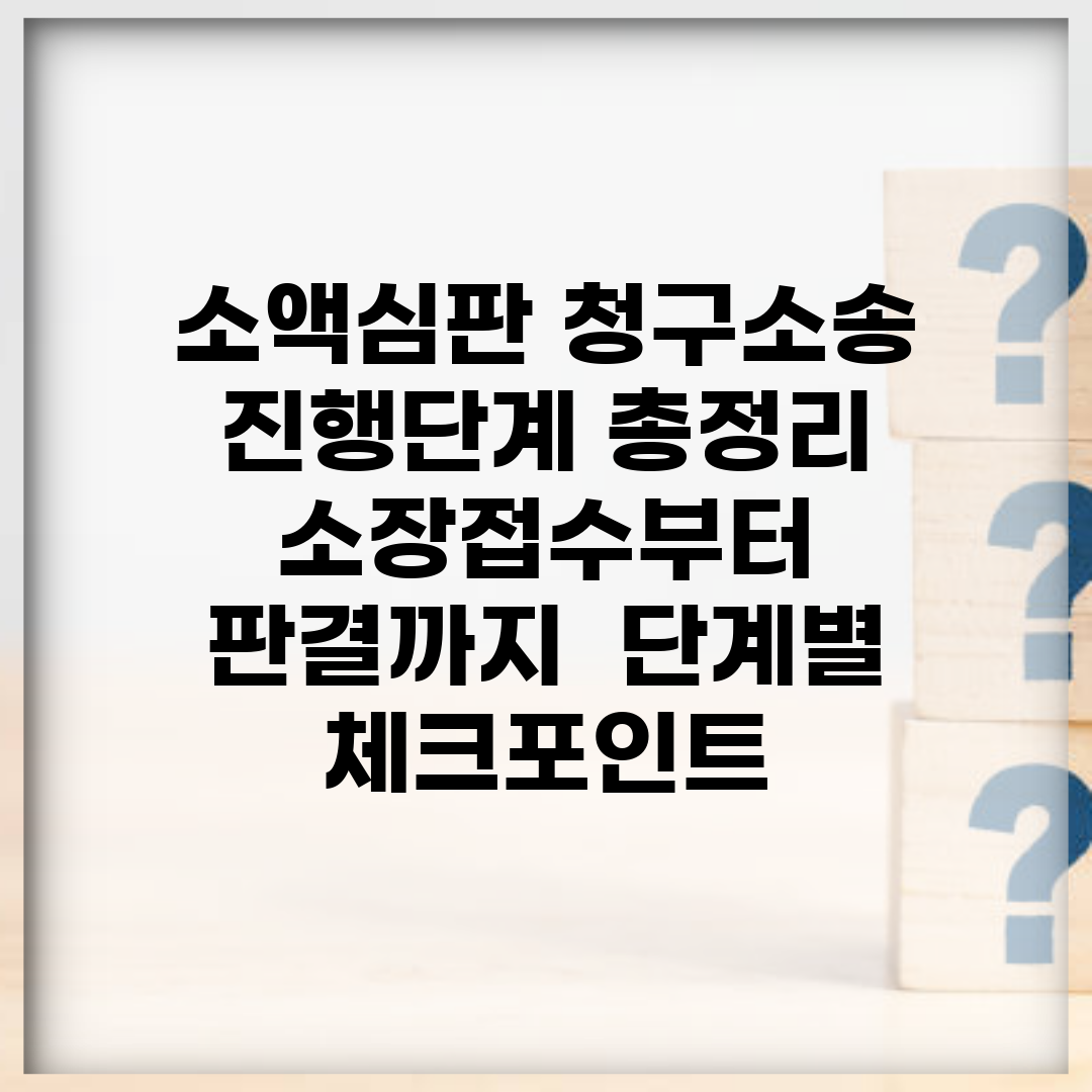 소액심판 청구소송 진행단계 총정리 | 소장접수부터 판결까지 | 단계별 체크포인트