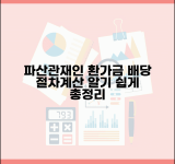 파산관재인 환가금 배당 절차 | 환가 방법 | 배당 순서 | 배당률 계산 | 배당표 작성 | 이의신청