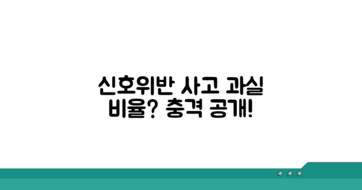 신호위반 사고의 과실 비율