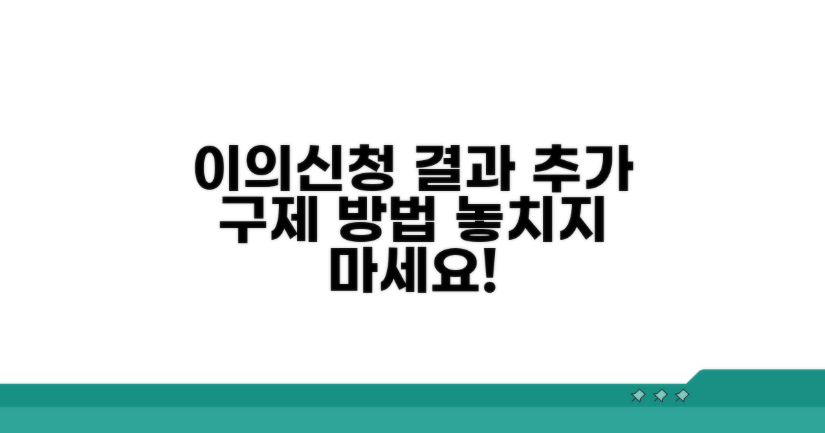 이의신청 결과와 추가 구제 방법
