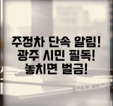 광주광역시 주정차 단속 알림서비스 | 지역 맞춤 알림 신청