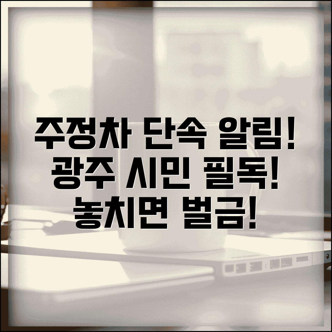 광주광역시 주정차 단속 알림서비스 | 지역 맞춤 알림 신청