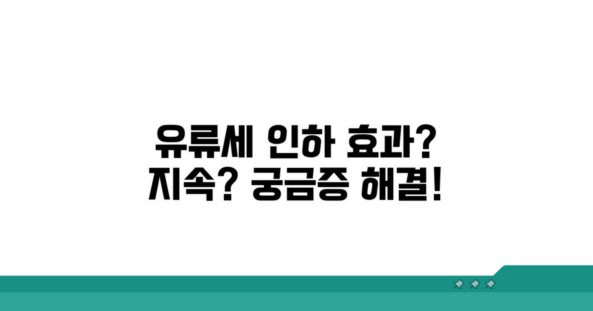 유류세 인하 효과와 지속 여부
