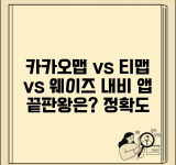 내비게이션 앱 추천 카카오맵 티맵 웨이즈 | 길찾기 네비 앱 정확도 비교