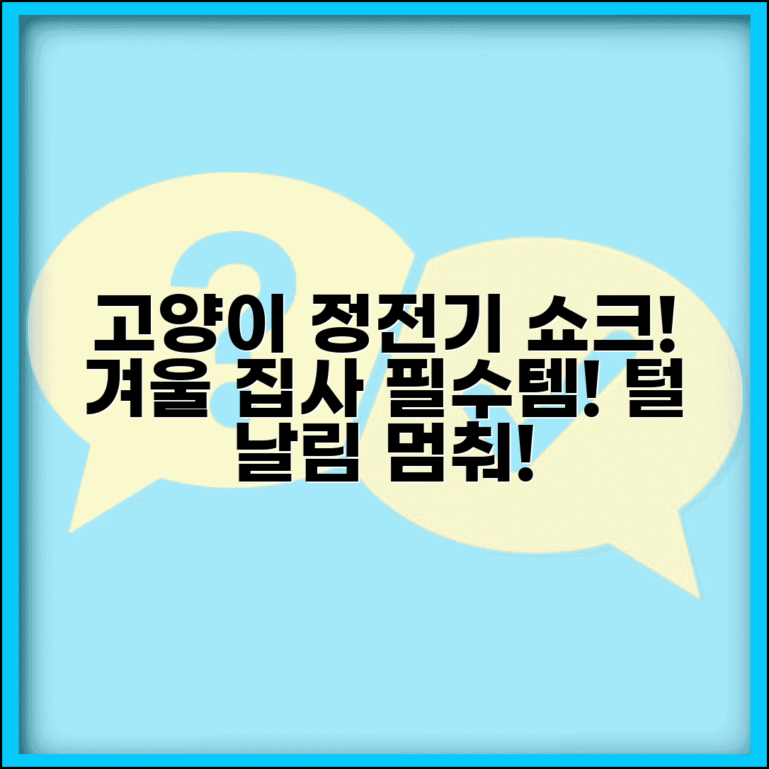 고양이 털에 정전기 심한데 해결법 있나요 | 고양이 정전기 | 겨울 관리 | 방지
