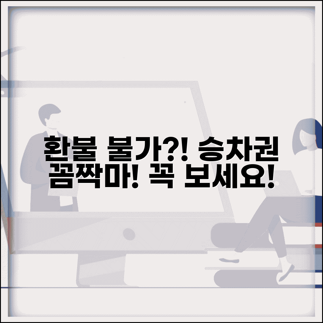 승차권 환불 불가 사례 모음 | 환불 거절 상황 및 대처 방법