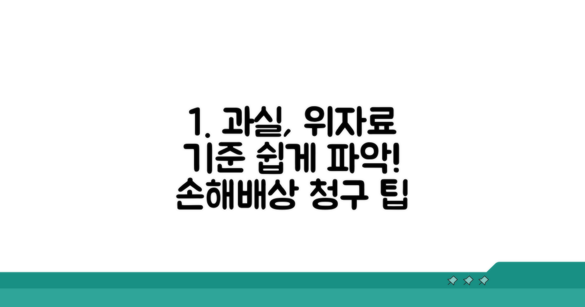 과실 입증과 위자료 산정 기준