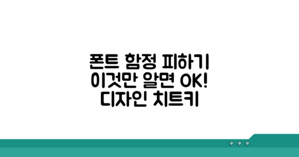 폰트 활용 시 주의사항과 예방법