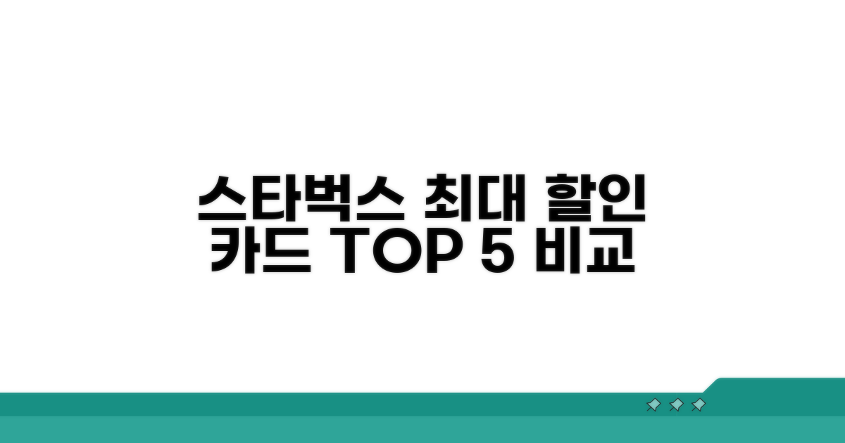 스타벅스 할인 카드 TOP 5 비교