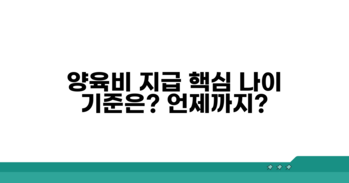 양육비 지급 기간, 핵심 나이 기준은?