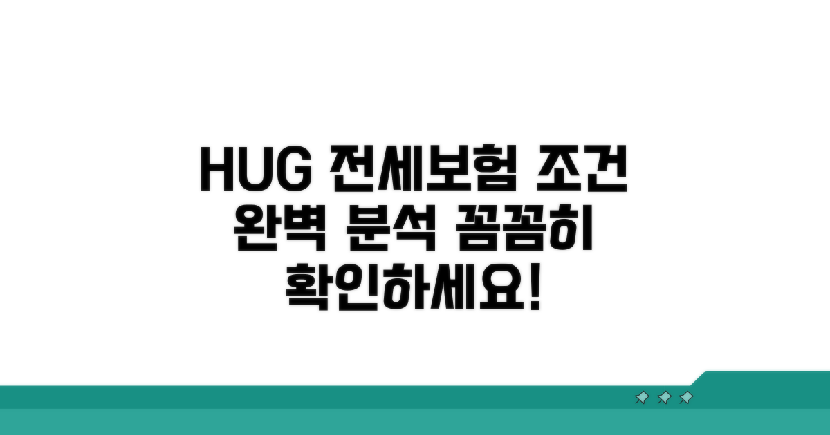 HUG 전세보증보험 가입 조건 꼼꼼히