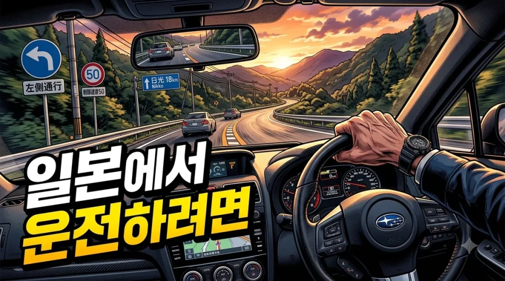 일본 운전 안내 이미지