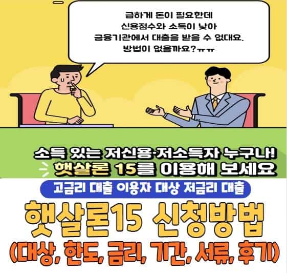 햇살론15 신청방법