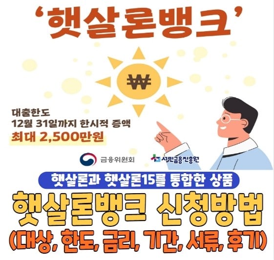 햇살론뱅크 신청방법