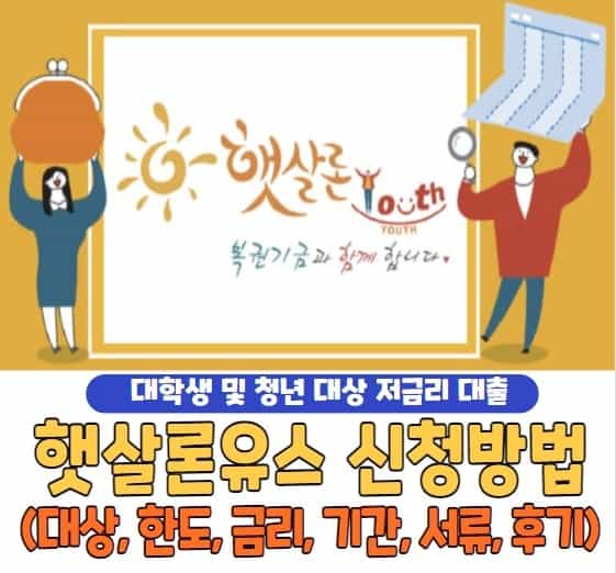 햇살론유스 신청방법