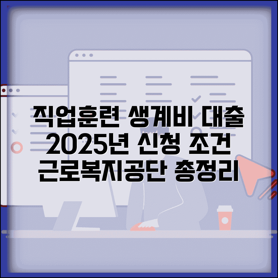 직업훈련 생계비 대부 신청방법 완벽 가이드 | 2025년 신청 조건 자격 요건 | 근로복지공단 생계비 대출 총정리