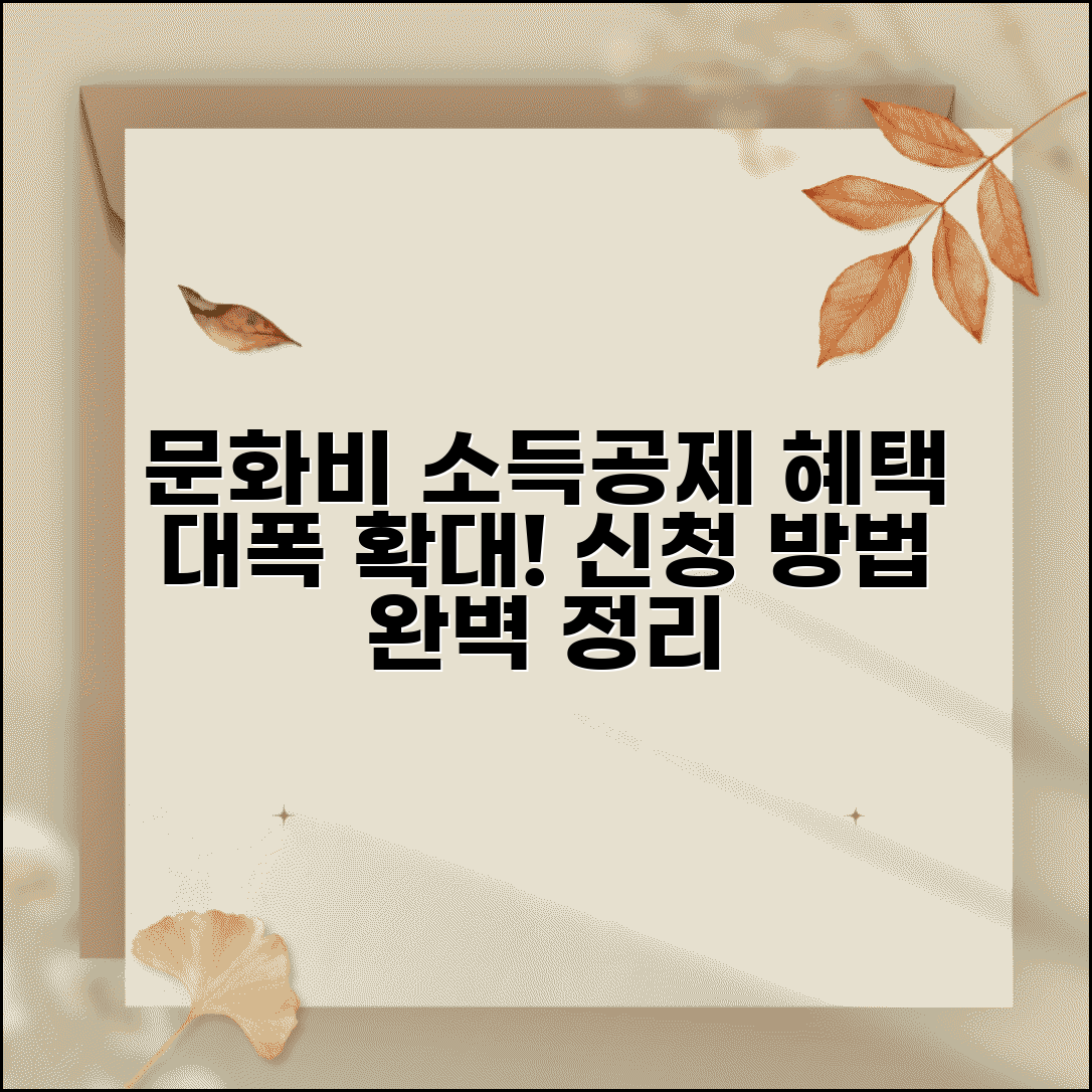 문화비 소득공제 혜택 확대 | 문화 여가비 소득공제 대상과 신청 절차