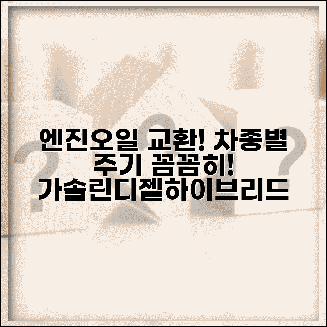 엔진오일 교환주기 차종별 가이드 | 가솔린 디젤 하이브리드 엔진별 적정 교환 시기와 주행거리