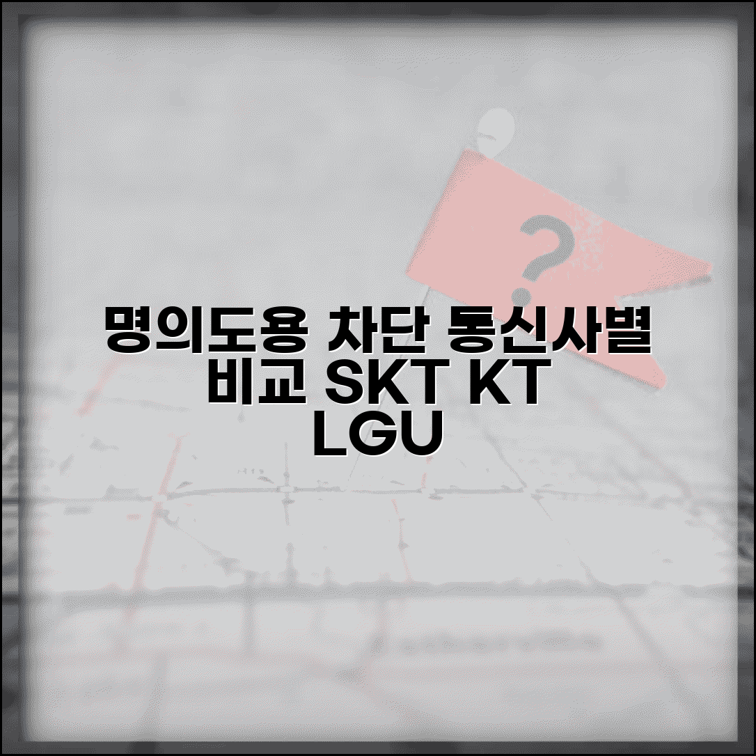 명의도용 차단서비스 통신사별 차이 | SKT KT LG유플러스 서비스 비교와 선택법
