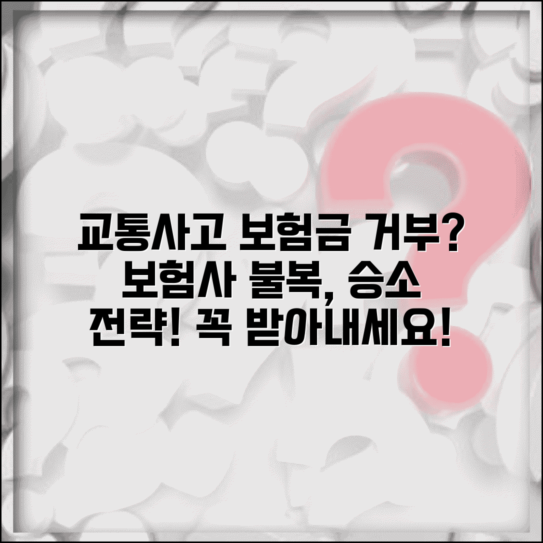 교통사고 보험금 지급 거부 소송 | 보험사 지급 거부 불복 절차