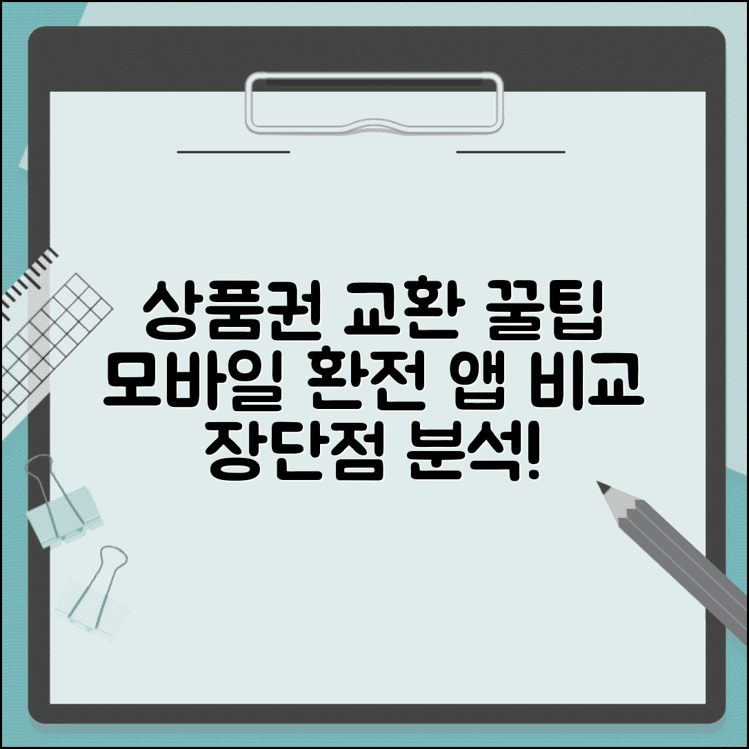 상품권 교환 앱 추천 및 비교 | 모바일 환전 서비스 장단점