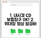 내시경 사진 CD 발급 보험 청구 가능 | 위내시경 대장내시경 영상 발급비