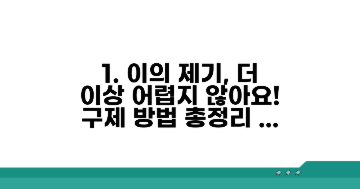 이의 제기 절차와 구제 방법