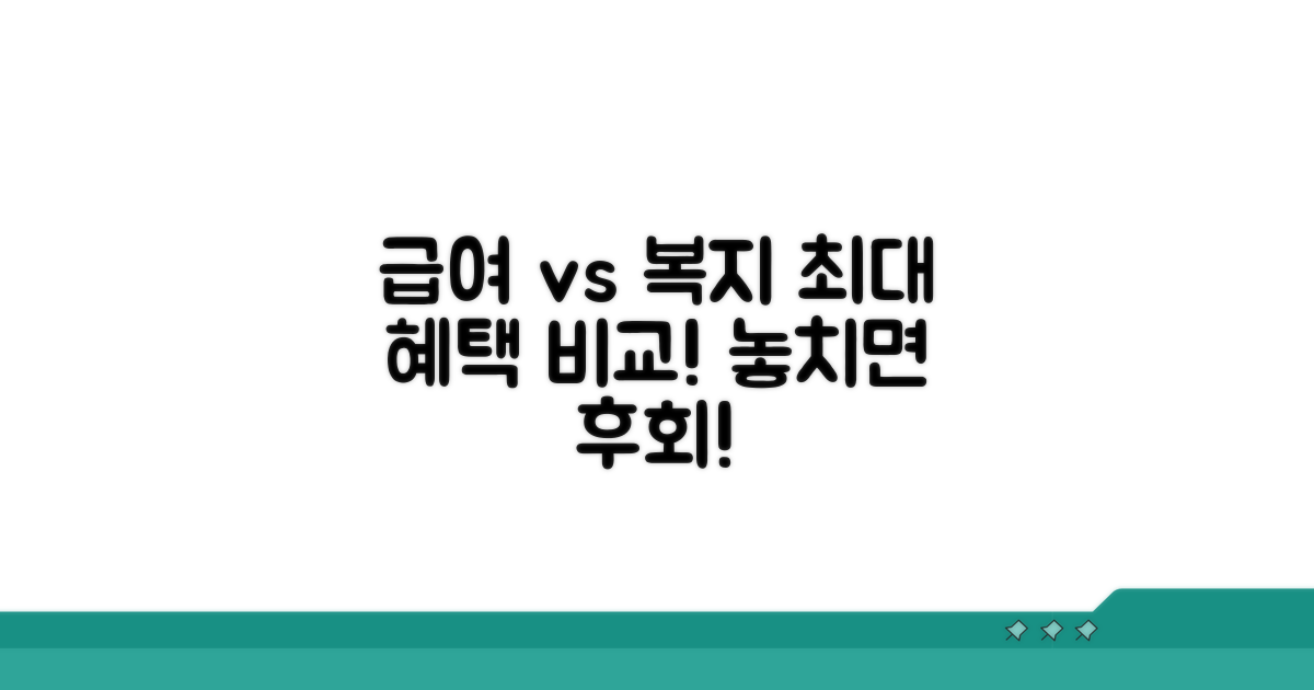 급여, 복지 혜택 상세 비교