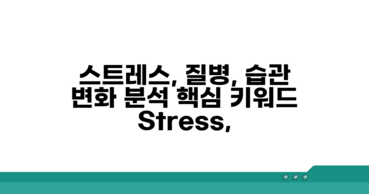스트레스, 질병, 습관 변화 분석