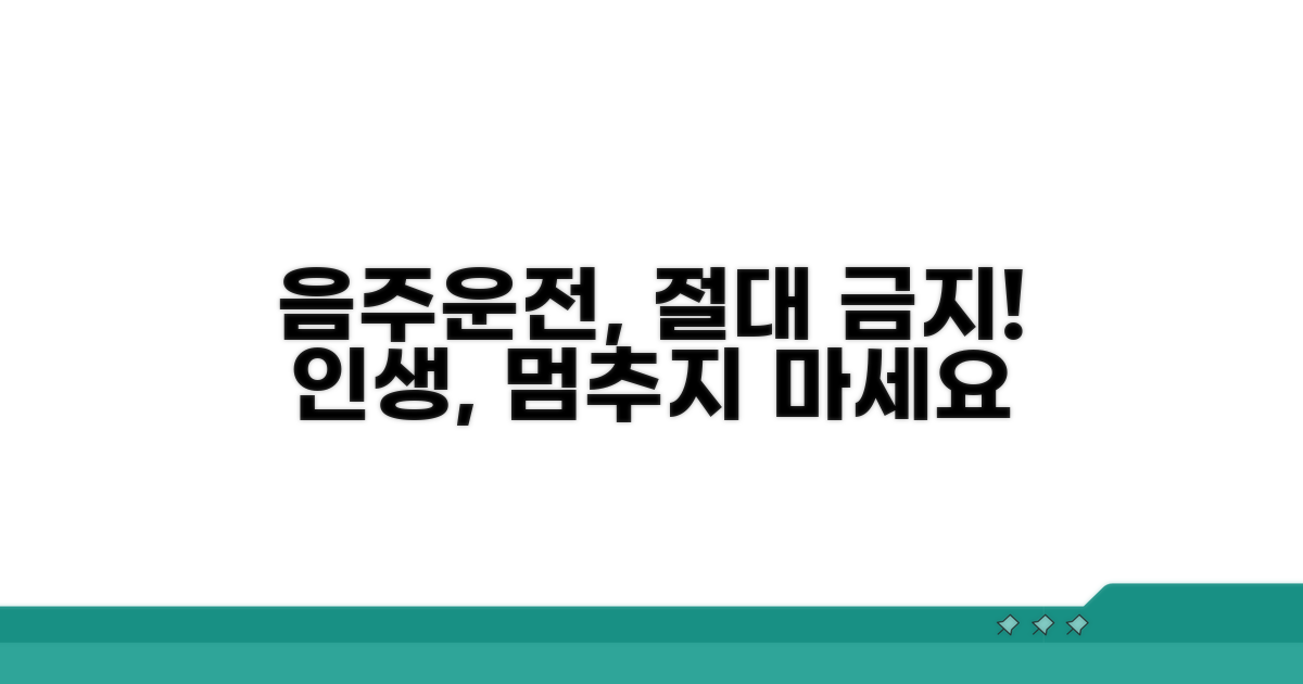 음주운전, 절대 하지 말아야 할 이유