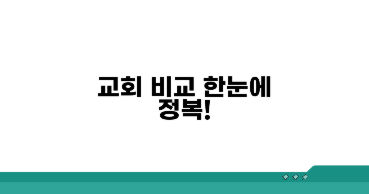 교회 정보 한눈에 비교하기