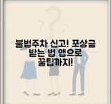 주차위반 신고방법 포상금 신청 | 불법주차 신고 앱 사용법 및 신청 팁 총정리