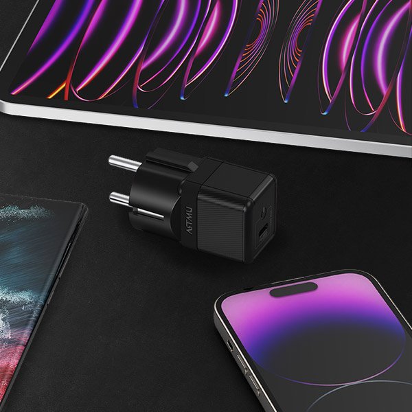 USB PD 25W PPS GaN 접지 초고속 미니 충전기 GM110 화이트 상세 이미지 1