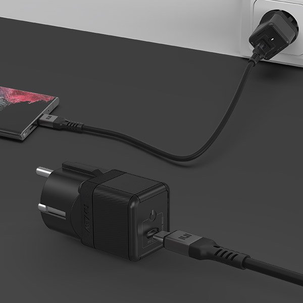 USB PD 25W PPS GaN 접지 초고속 미니 충전기 GM110 화이트 상세 이미지 2