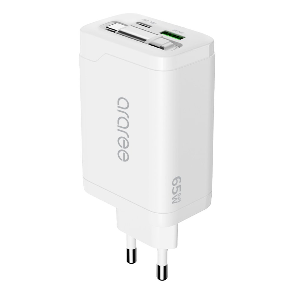 65W GaN 2포트 C타입 케이블 일체형 PD PPS 초고속 충전기 볼트65 상세 이미지 1