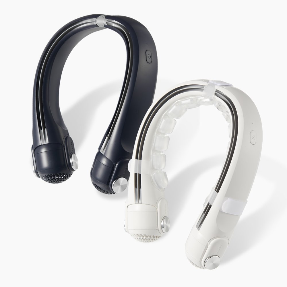 프롬비 휴대용 무선 터보 넥밴드 넥쿨러 선풍기 FG258 넥풍기 오션네이비 상세 이미지 1