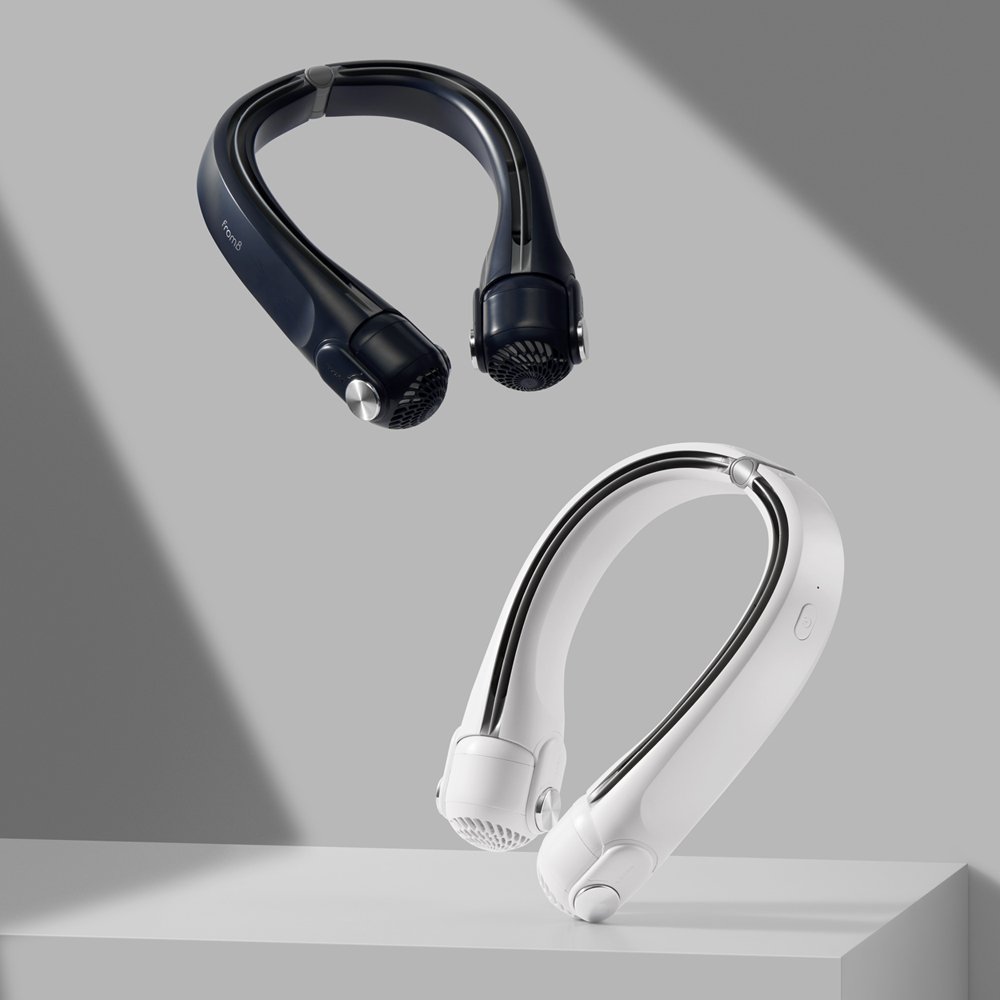 프롬비 휴대용 무선 터보 넥밴드 넥쿨러 선풍기 FG258 넥풍기 오션네이비 상세 이미지 1